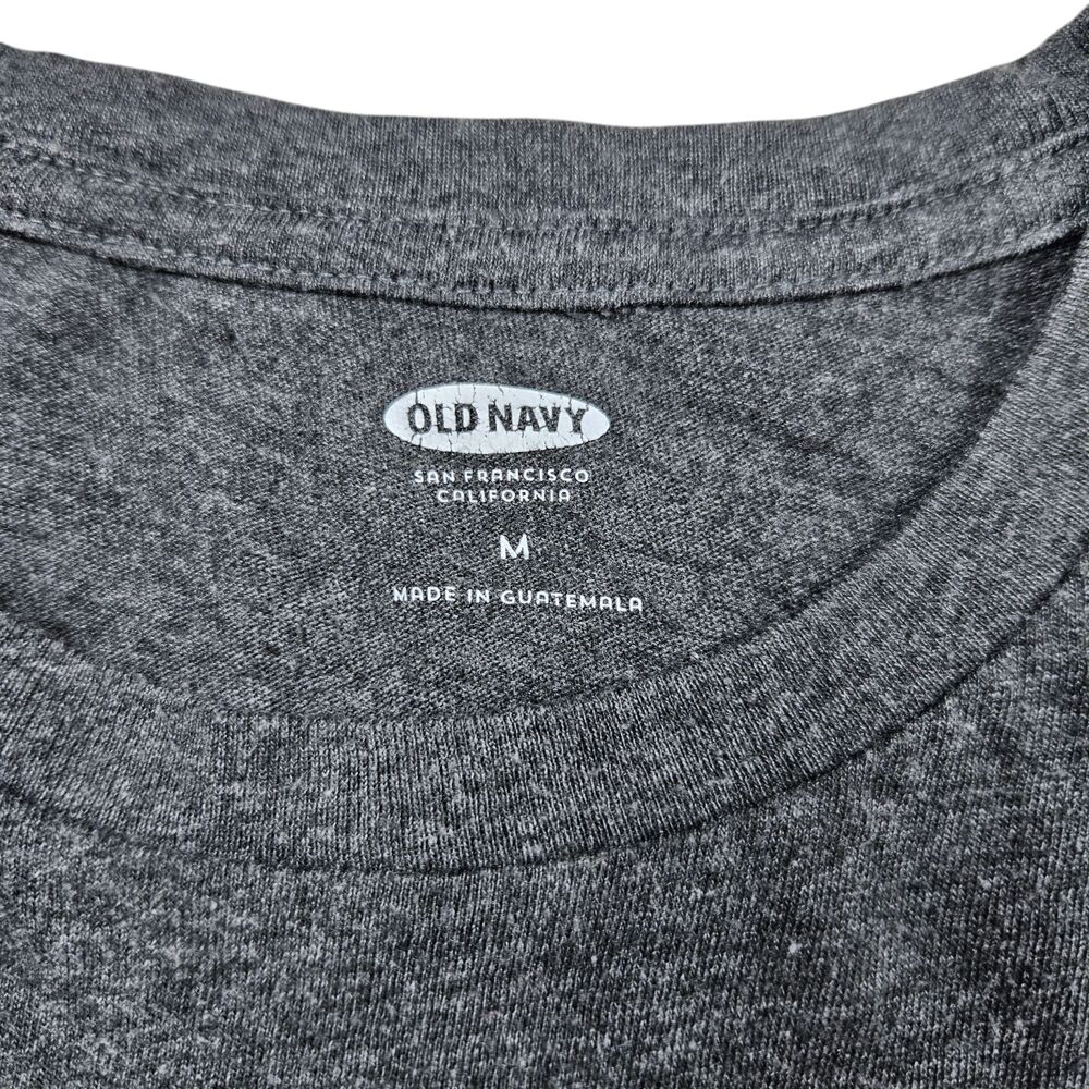Old Navy City Graphic Tee Shirt Mens Medium Gray Short Sleeve Crew Neck - Picture 3 of 6